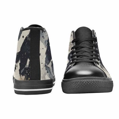 WOMEN'S Wolf Silhouette Moon High Top Canvas Cottagecore Shoes