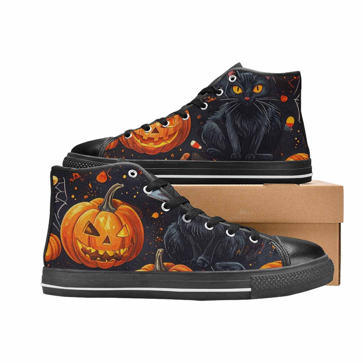 MEN'S Halloween High Top Canvas Dark Academia Sneakers