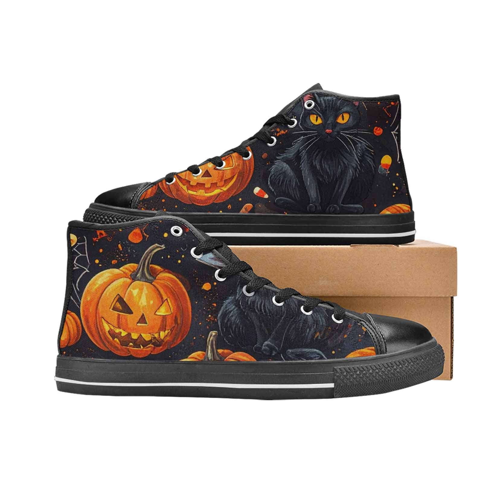 MEN'S Halloween High Top Canvas Dark Academia Sneakers