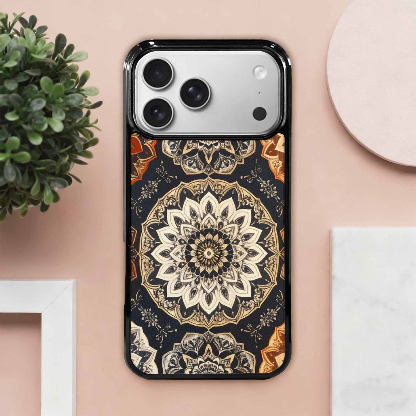 iPhone 17 Pro Max Case — Small Mandala Pattern, Randomly Floral, Unique Phone Case Design
