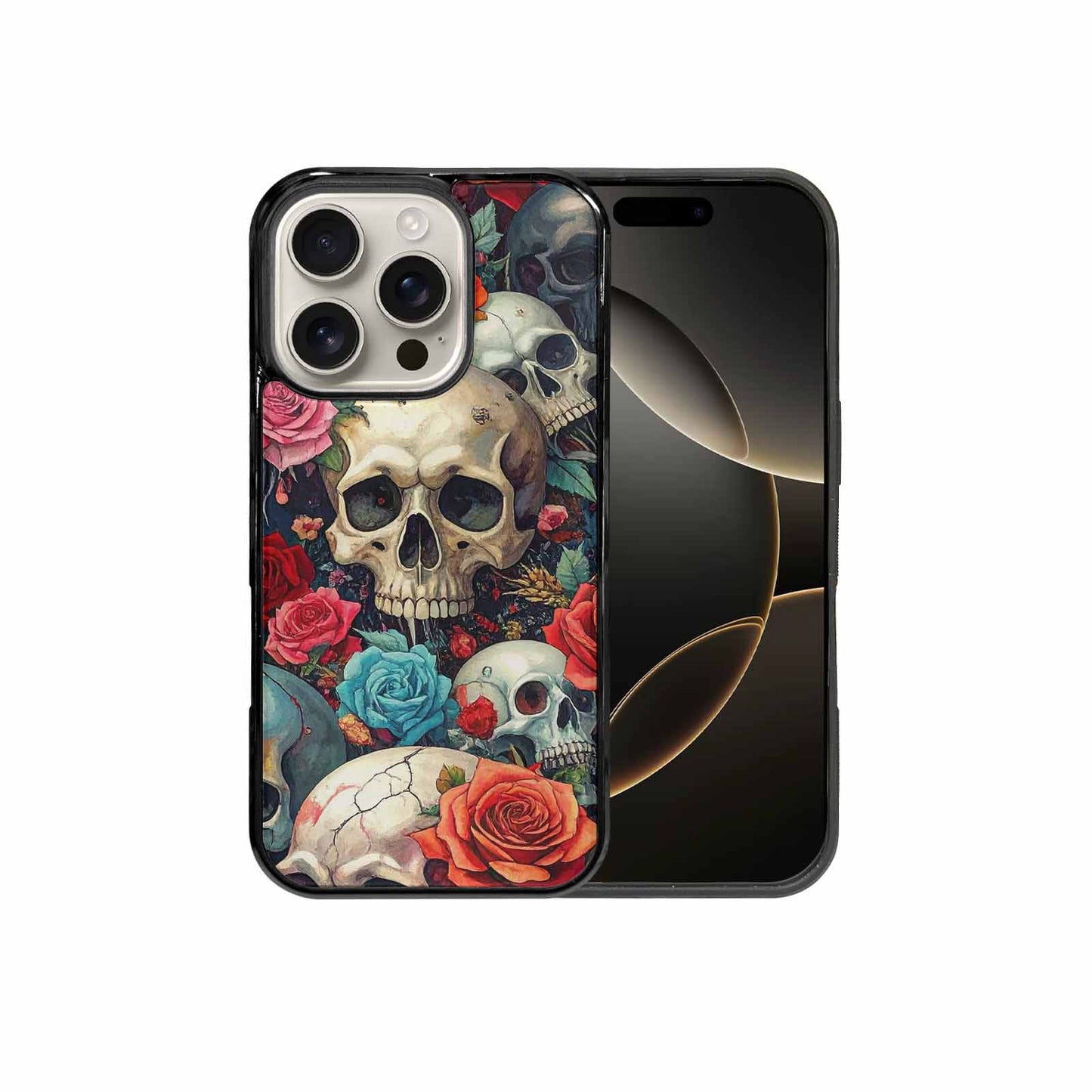 iPhone 16 Pro Case — Skulls And Rosesmelting Skulls A Aor, Original Design Phone Case