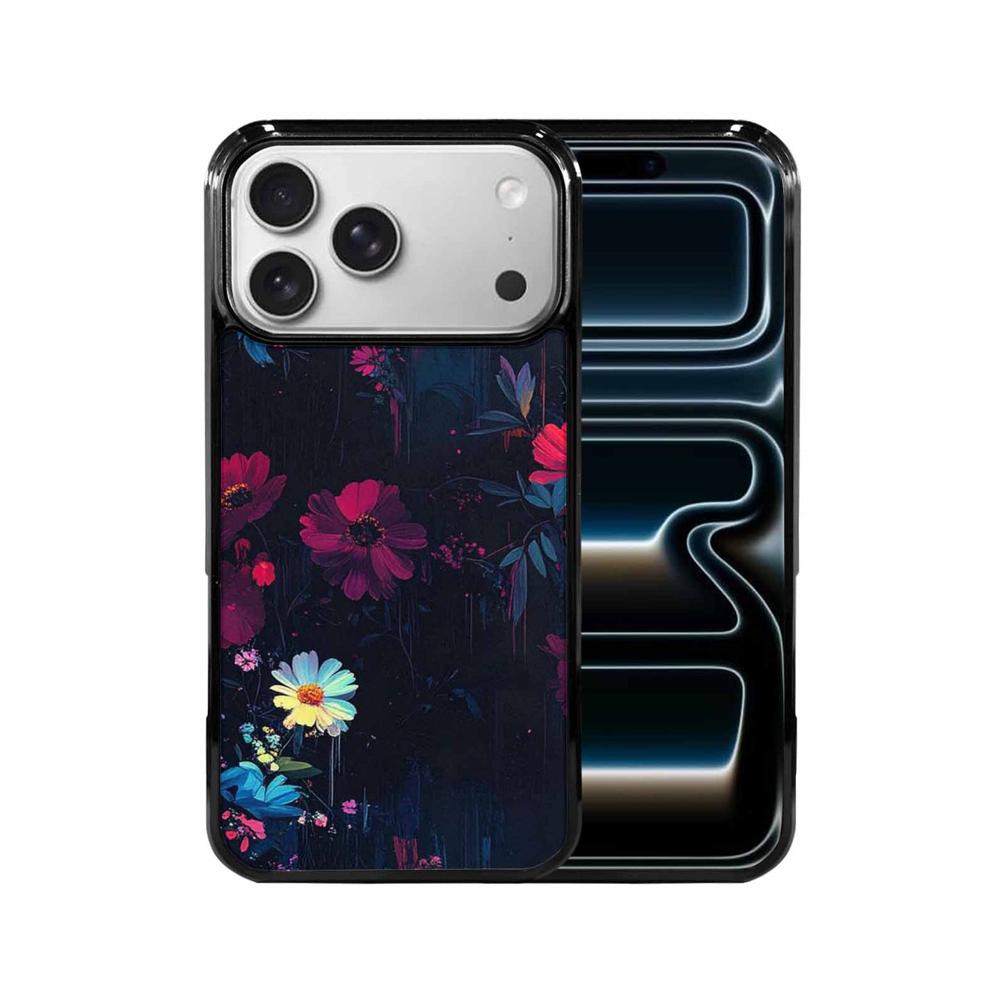 iPhone 17 Pro Max Case — Shadowy Glitch Floral Pattern Floral, Original Design Phone Case