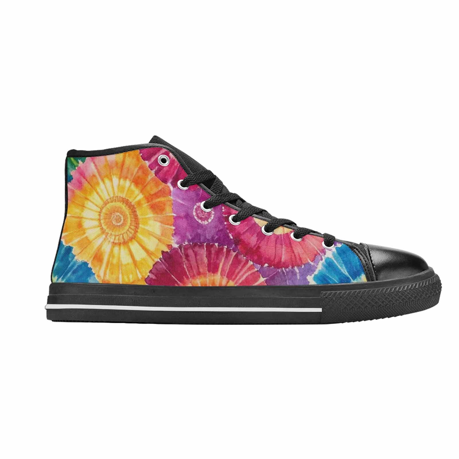 MEN'S Tie Dye Swirl High Top Canvas Dark Academia Shoes
