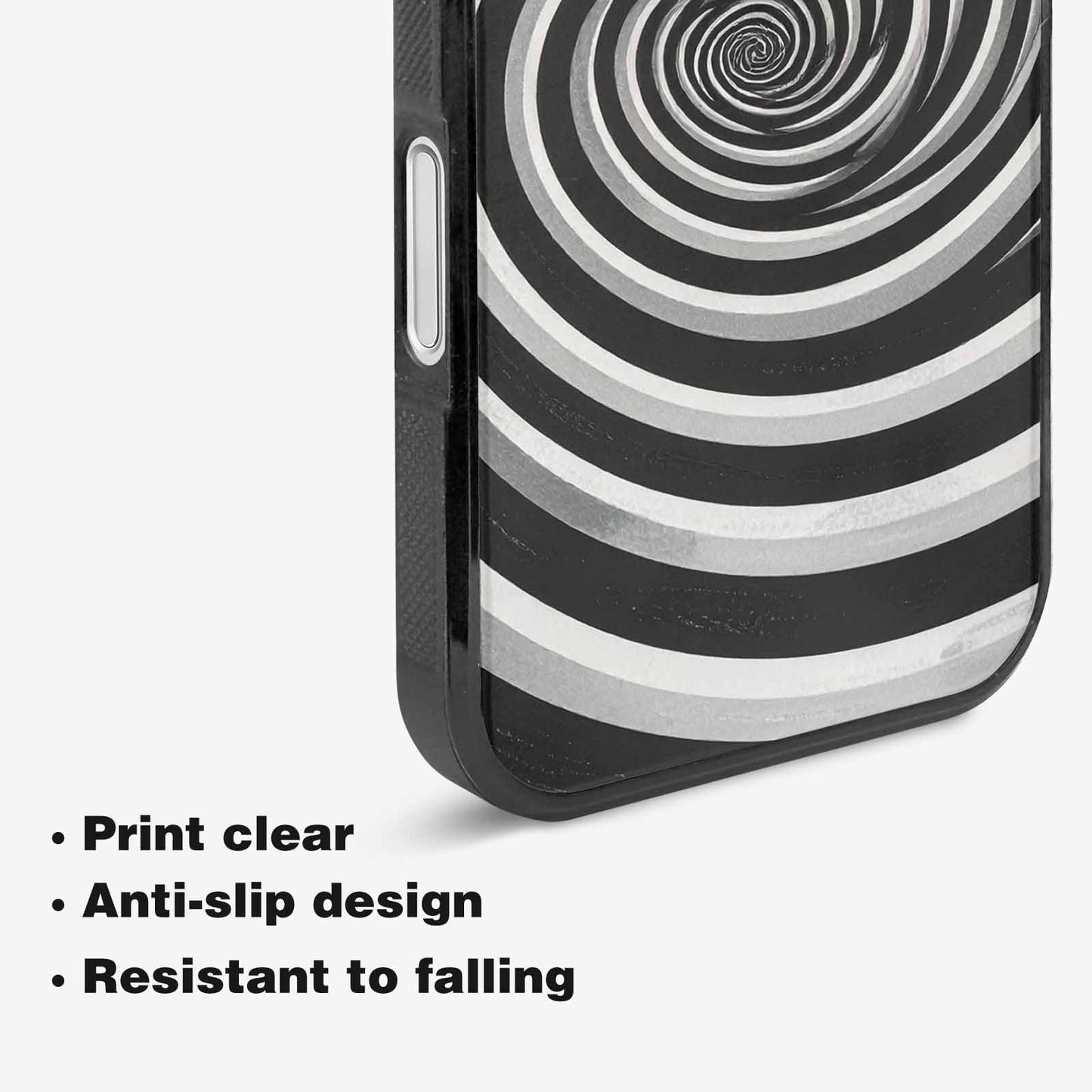 iPhone 16 Plus Case — Hypnotic Spiral Optical Illusion Motif High, Custom Print Case Cover