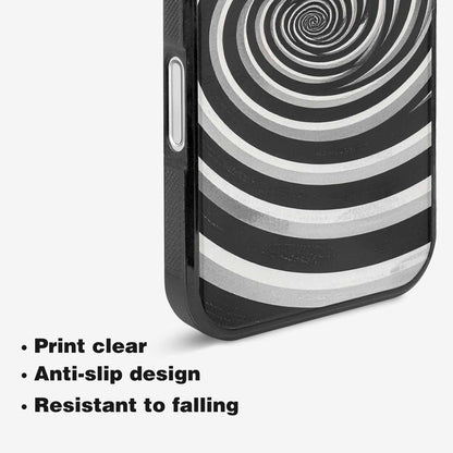 iPhone 16 Plus Case — Hypnotic Spiral Optical Illusion Motif High, Custom Print Case Cover