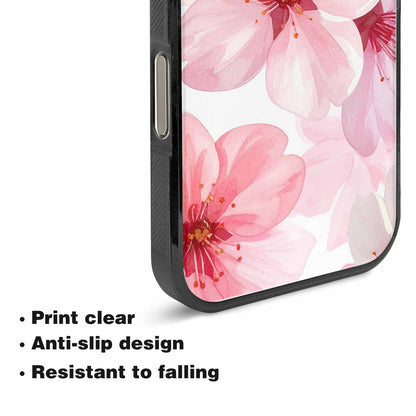iPhone 15 Pro Max Case — Japanese Cherry Blossom Pattern Sakura Flowers, Customized Protective Case