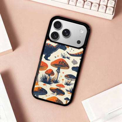 iPhone 17 Pro Case — Vintage Dinosaurs Mushroom Retro Vintage, Original Design Phone Case