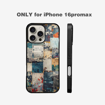 iPhone 16 Pro Max Case — Distressed Grunge Texture Pattern Hundreds Of, Custom Phone Case
