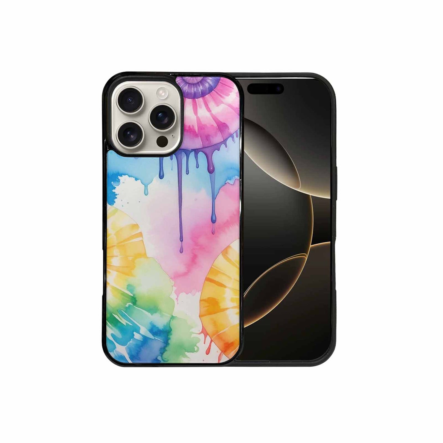 iPhone 16 Pro Max Case — Dripping Tie Dye Spiral, Unique Phone Case Design