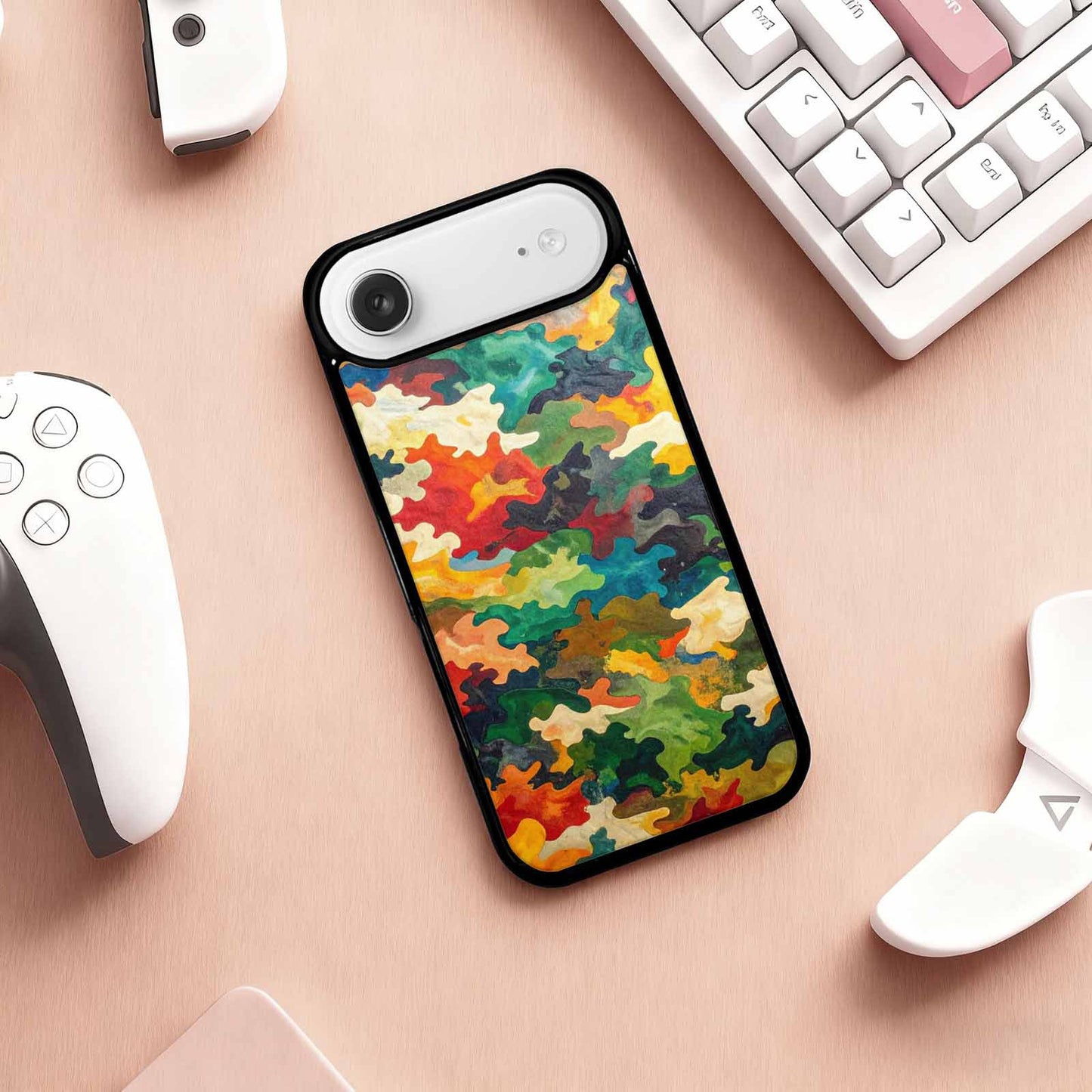iPhone 17 Air Case — Camo Patches Full Color Vibrant Camo, Custom Designed Case Cover