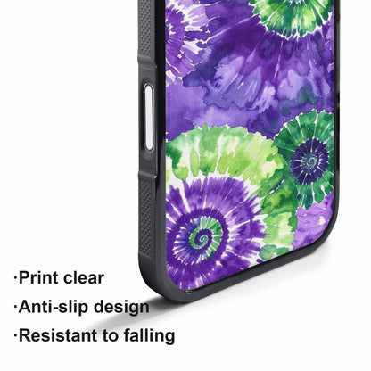 iPhone 17 Pro Max Case — Tie Dye Purple Green Tie Dye, Custom Print Case Cover