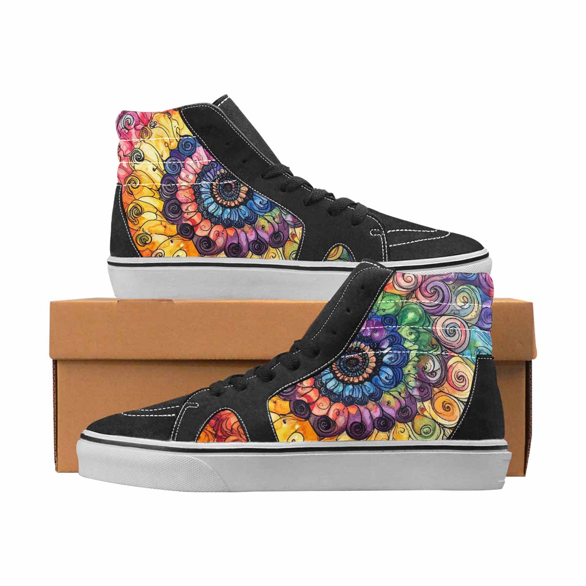 WOMEN'S Tie Dye High Top Canvas Personalized Dreamcore Custom Kicks