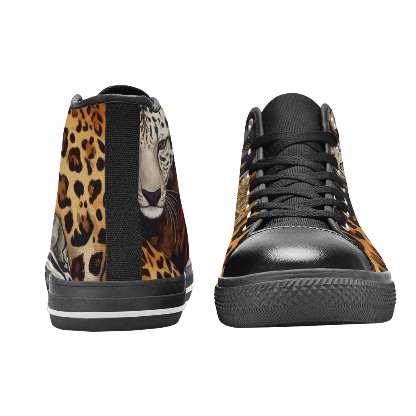 MEN'S Animal Print High Top Canvas Neon Fantasy Custom Shoes
