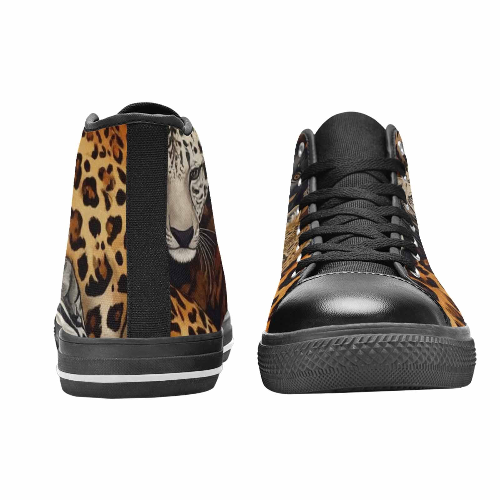 MEN'S Animal Print High Top Canvas Neon Fantasy Custom Shoes