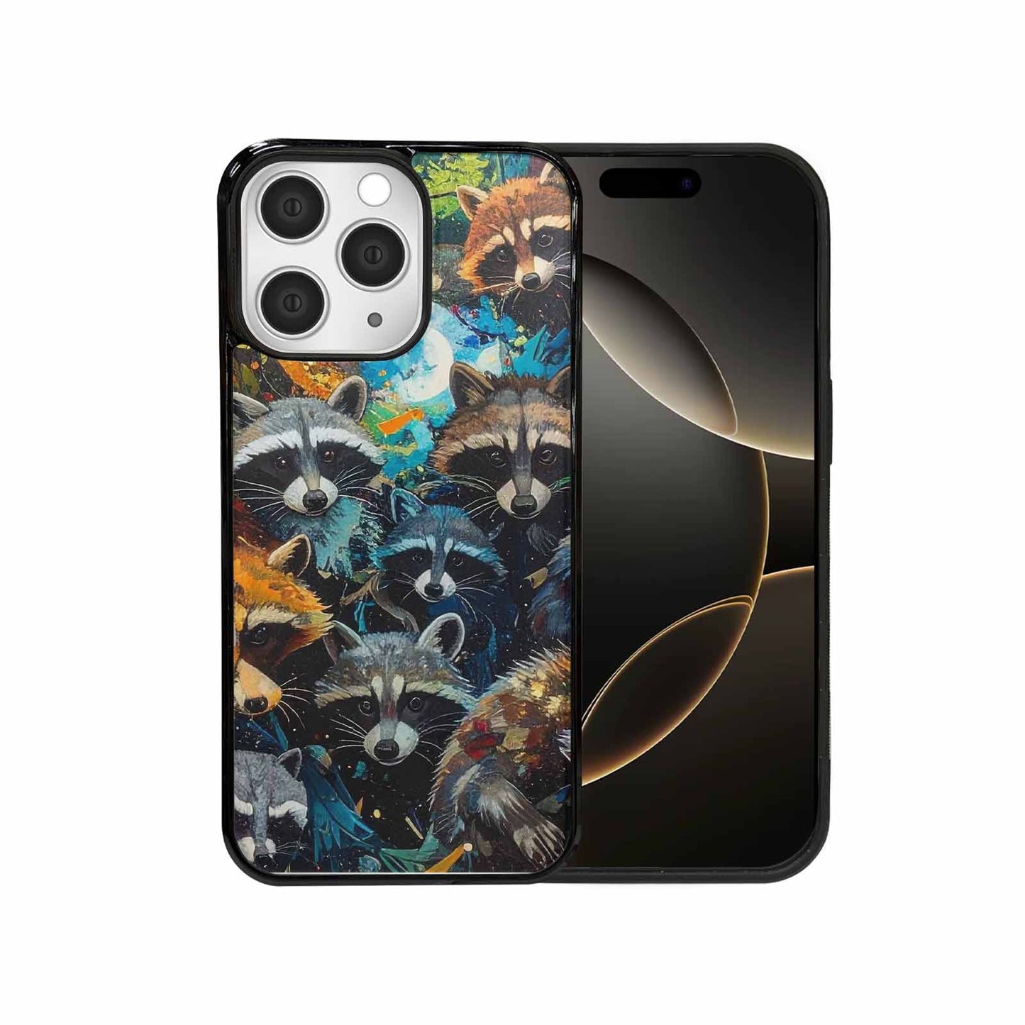iPhone 15 Pro Max Case — Raccoon Bandit Raccoon Bandit Pattern Hundreds, Original Design Phone Case