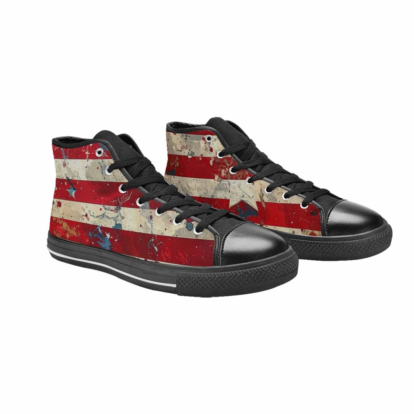 MEN'S American Flag Stars High Top Canvas Y2K Custom Sneakers