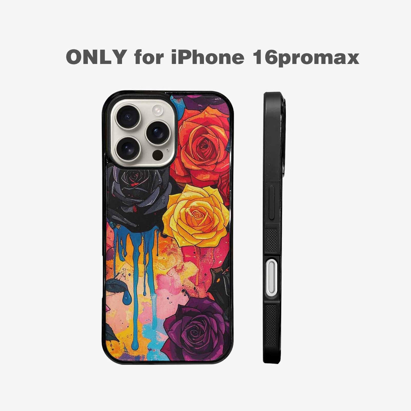 iPhone 16 Pro Max Case — Gothic Rose Gothic Roses Pattern Hundreds, Custom Print Case Cover