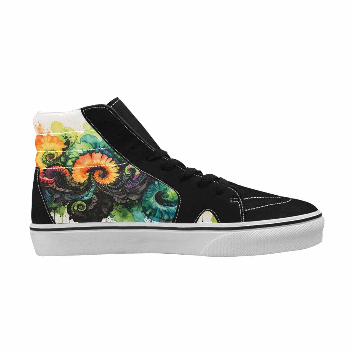 MEN'S Tie High Top Canvas Vibrant Chaos Sneakers