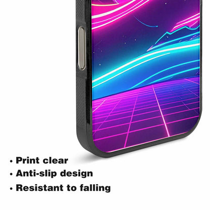 iPhone 15 Pro Max Case — 1980s Neon Cartoon Art Pattern, Custom Phone Case