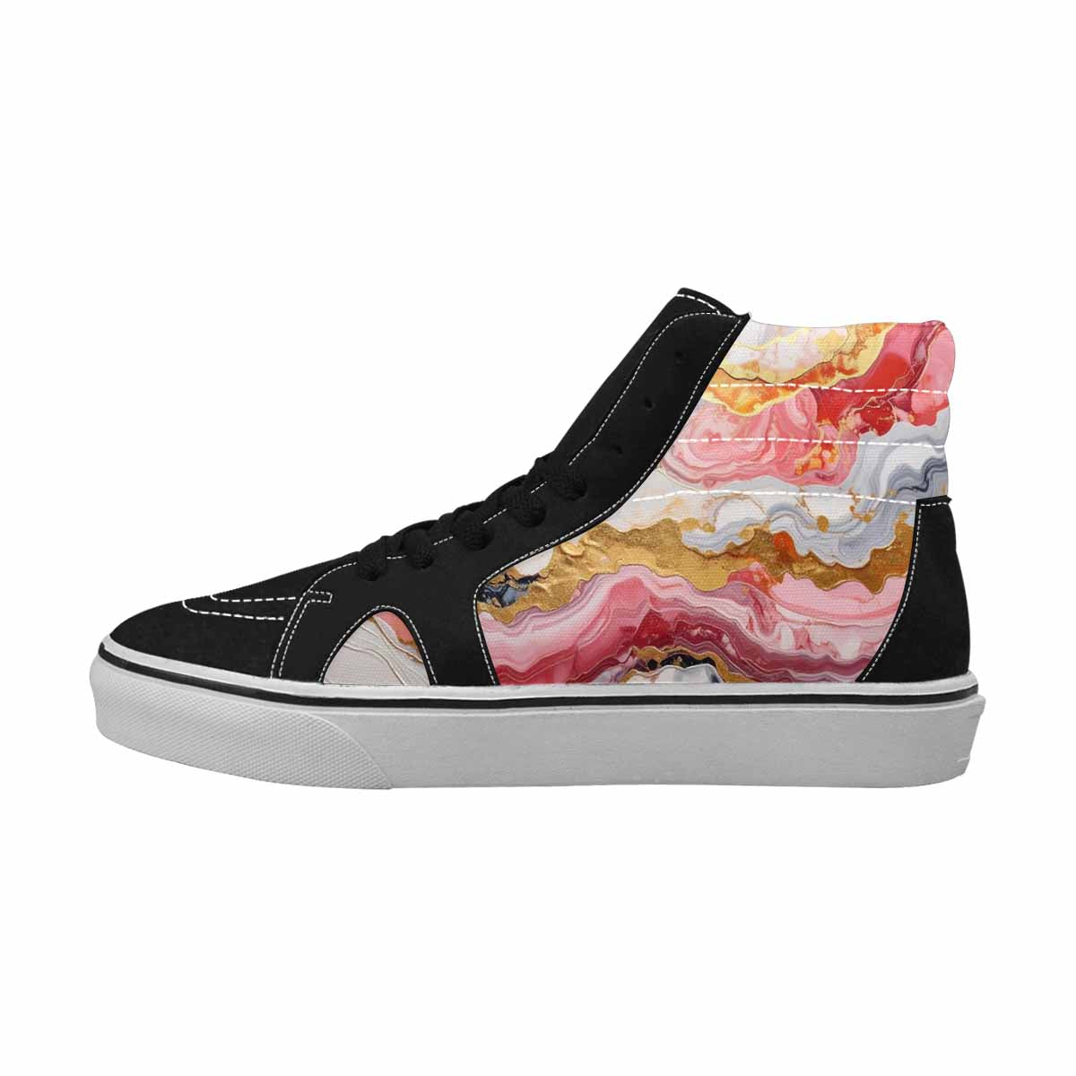 MEN'S Marble Vein High Top Canvas Dreamlike Custom Shoes