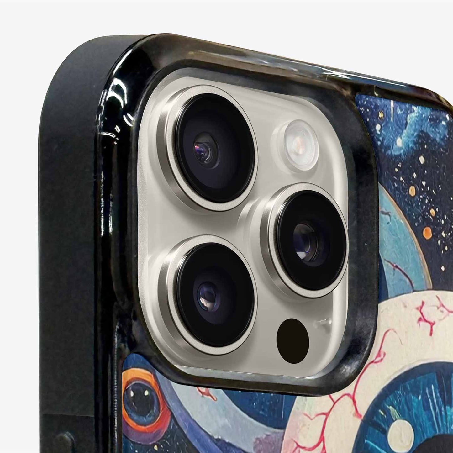 iPhone 15 Pro Max Case — Cartoon Eyeballs Galaxy Personalized Phone Cover, Custom Printed Phone Case