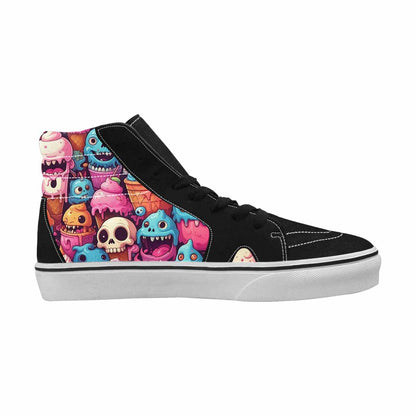 MEN'S Ice Cream Monsters  High Top Canvas Neon Fantasy Custom Shoes