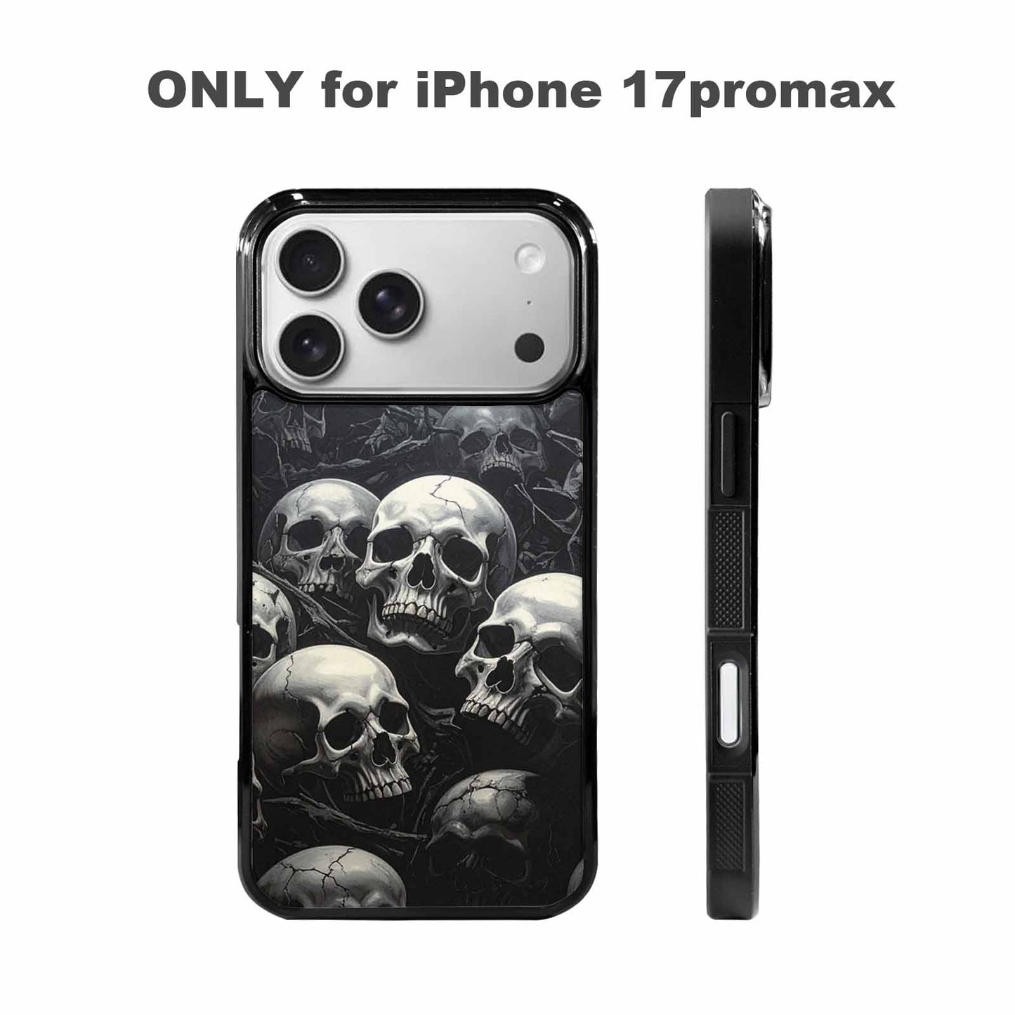 iPhone 17 Pro Max Case — Skull Dark Art Gothic Print Gothic, Personalized Phone Case