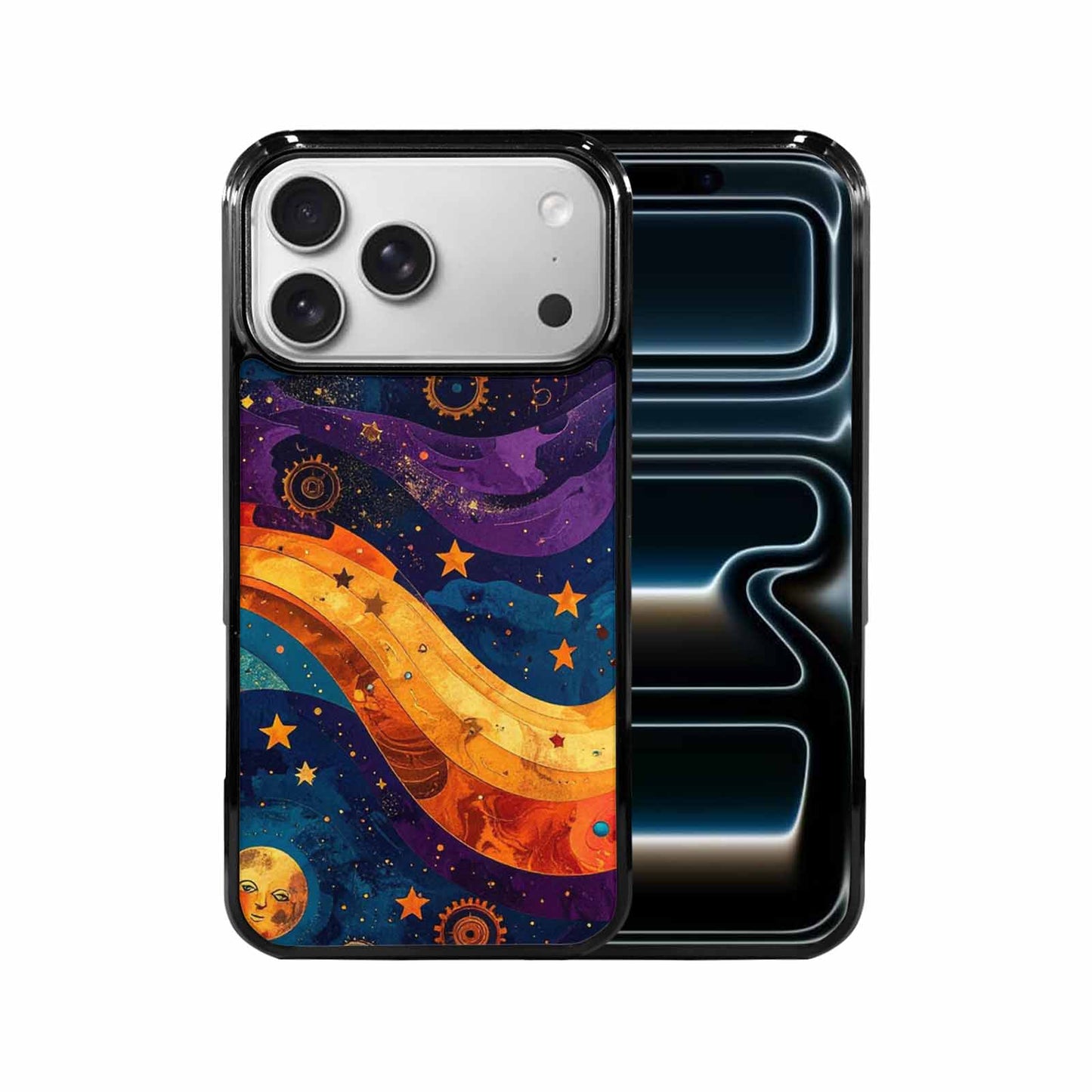 iPhone 17 Pro Max Case — Steampunk Galaxy Art Seamless Galaxy Space, Original Design Phone Case