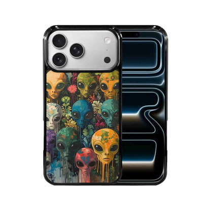 iPhone 17 Pro Max Case — Aliens Pattern Hundreds Of Alien Scifi, Unique Phone Case Design
