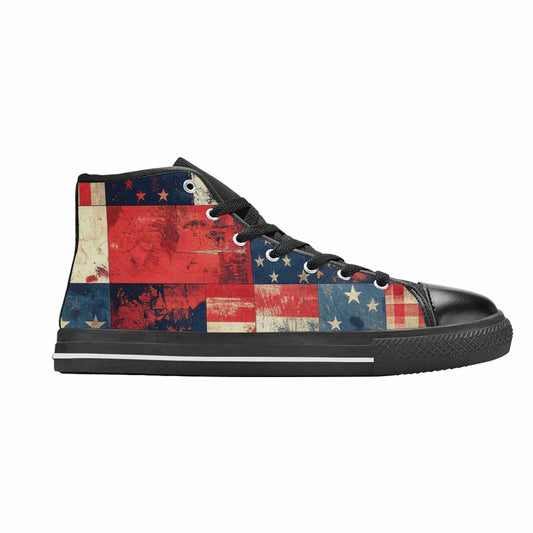 MEN'S American Flag Stars High Top Canvas Dreamcore Custom Sneakers