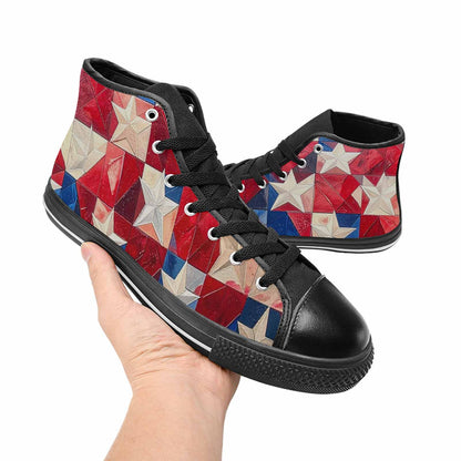 MEN'S American Flag Stars High Top Canvas Vivid Sneakers
