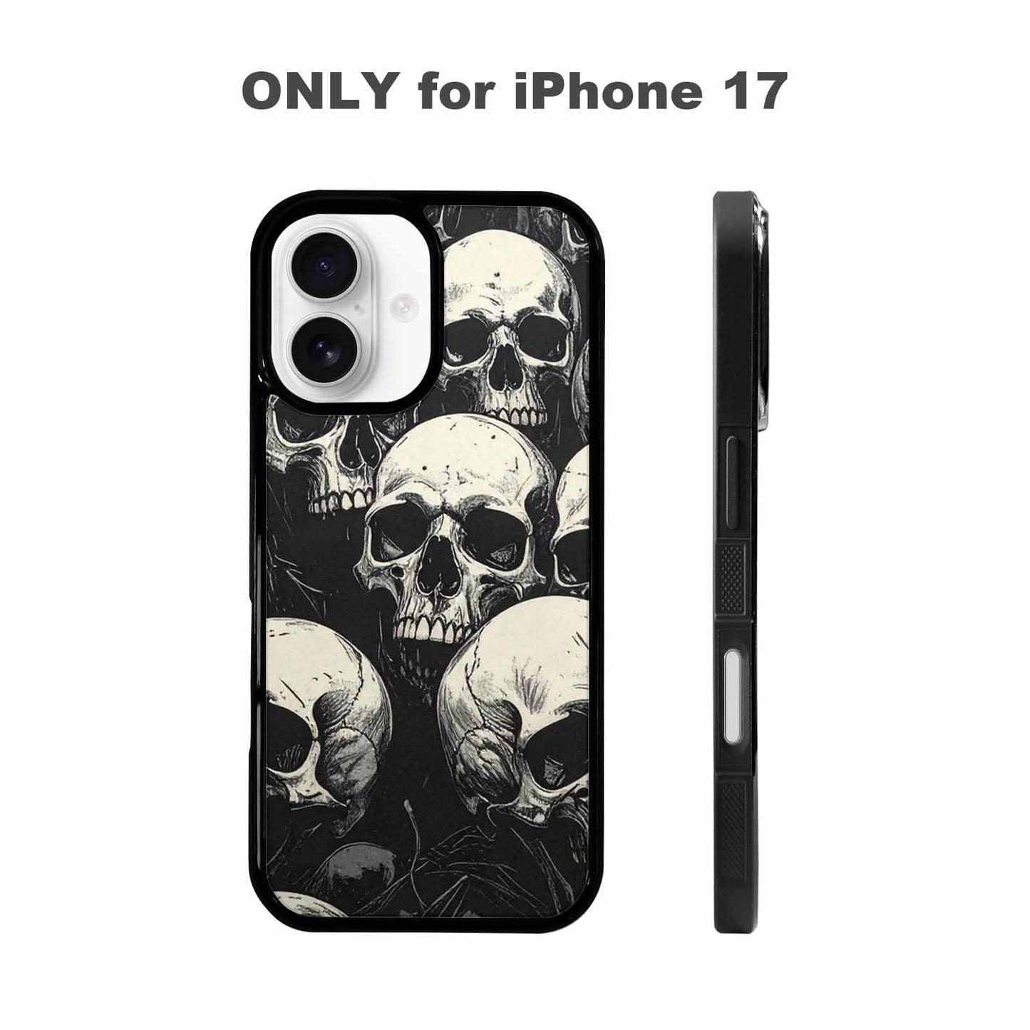 iPhone 17 Case — Skull Dark Art Gothic Print Gothic, Custom Print Case Cover