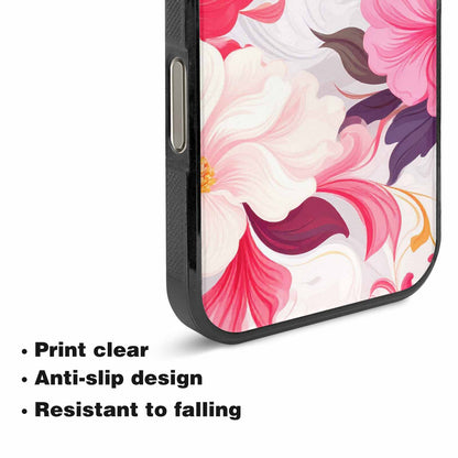 iPhone 16 Pro Case — Marble Floral Custom Personalized Phone Cover, Custom Print Case Cover