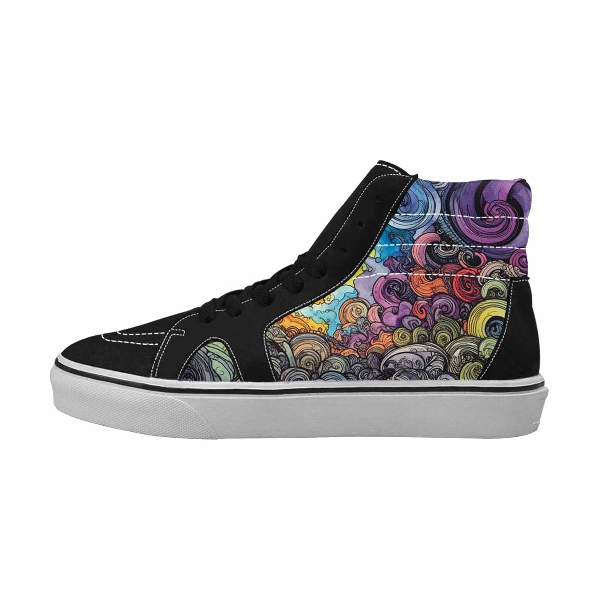 MEN'S Tie High Top Canvas Melting Art Custom Sneakers