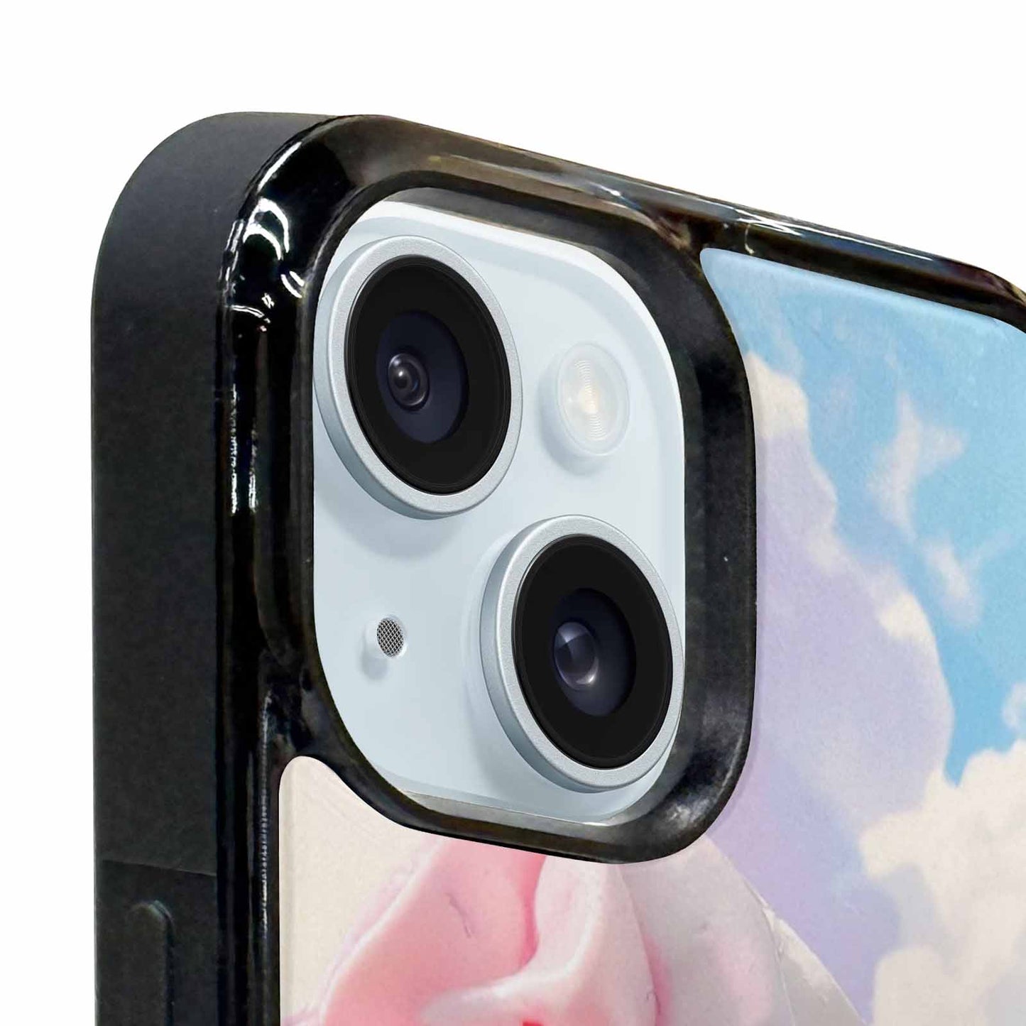 iPhone 15 Plus Case — Collage Of Overlapping Waffle Cone Icecream, Customized Protective Case