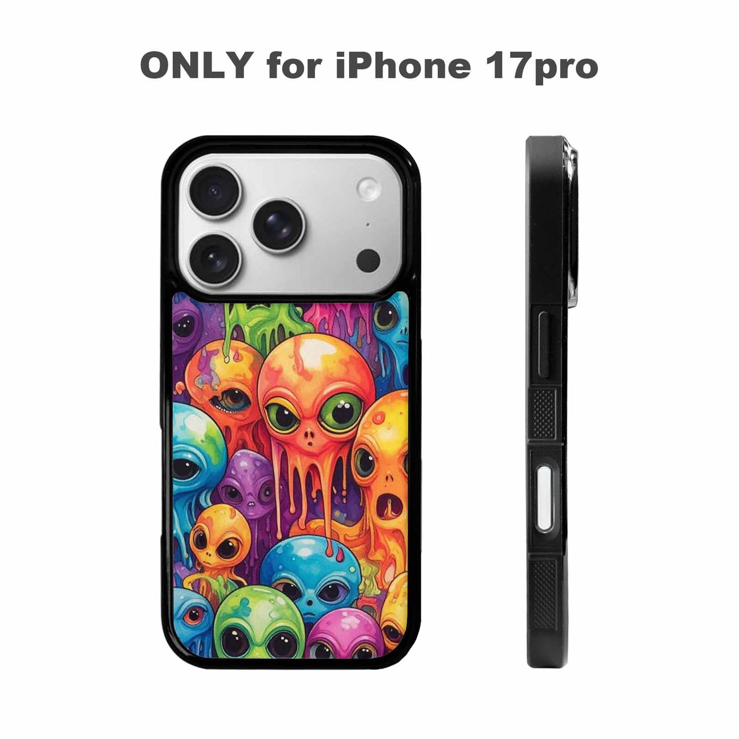 iPhone 17 Pro Case — Melting Aliens Pattern Hundreds Of Alien, Custom Phone Case