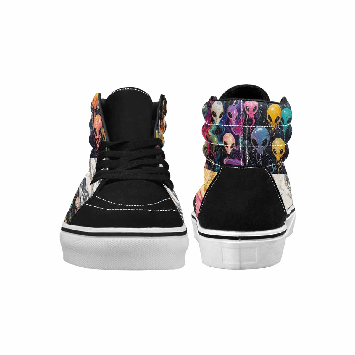 MEN'S Aliens  Marble Aliens High Top Canvas Neon Fantasy Custom Shoes