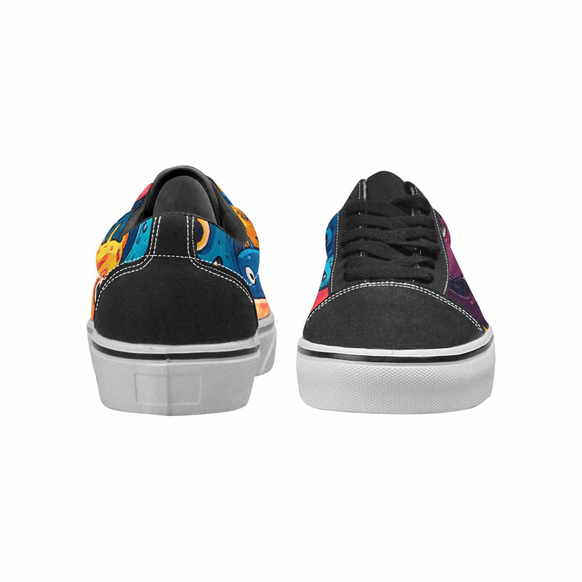 WOMEN'S Monsters (general) Lace-Up Canvas Kaleidoscope Custom Sneakers