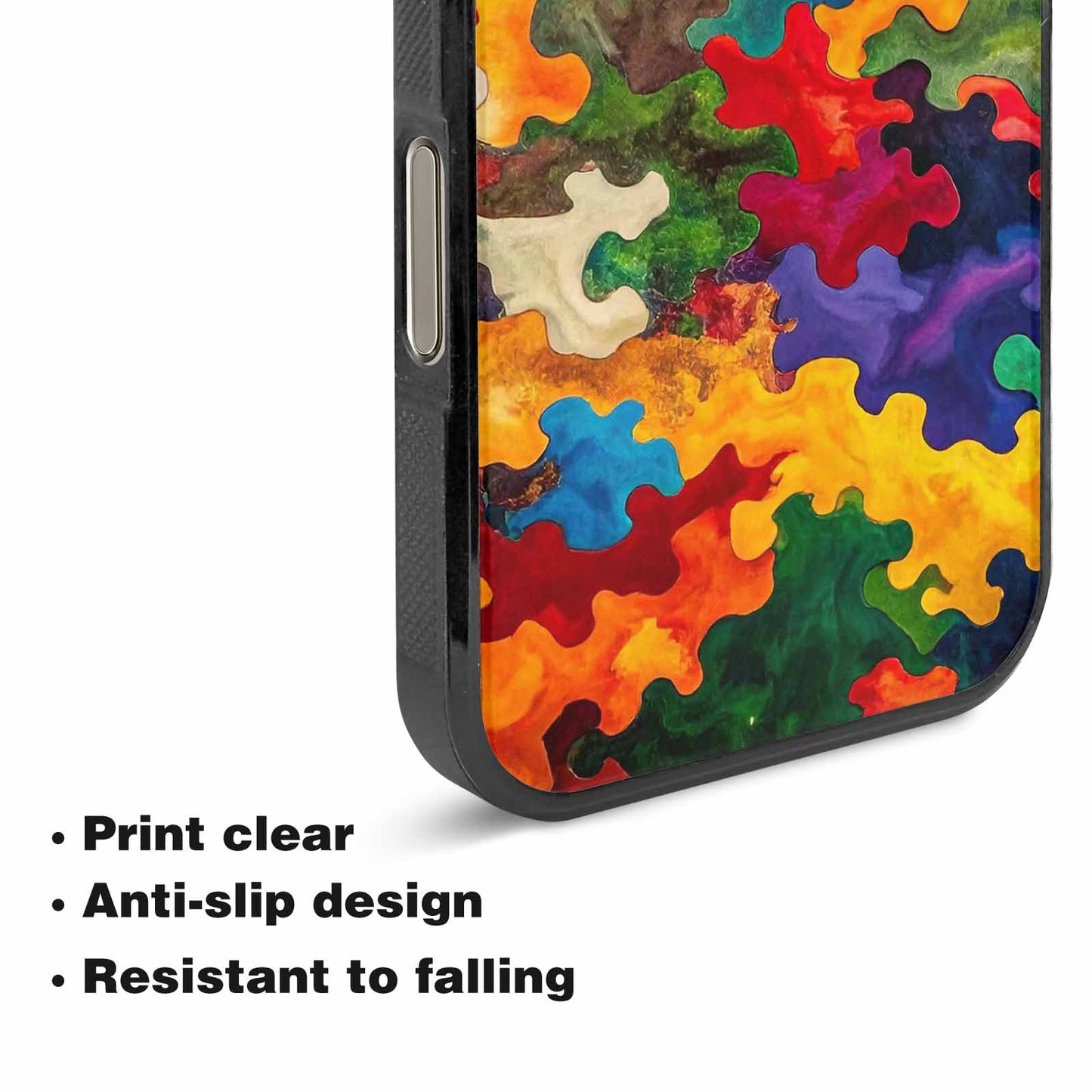 iPhone 16 Pro Max Case — Camo Patches Full Color Vibrant Camo, Custom Printed Phone Case