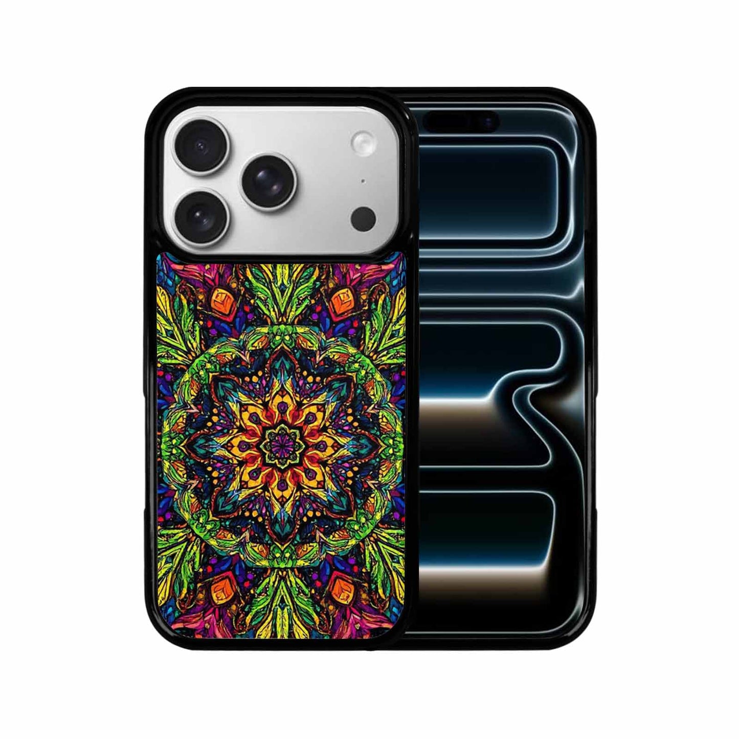 iPhone 17 Pro Case — Rainbow Tribal Mandala Original Art, Original Design Phone Case