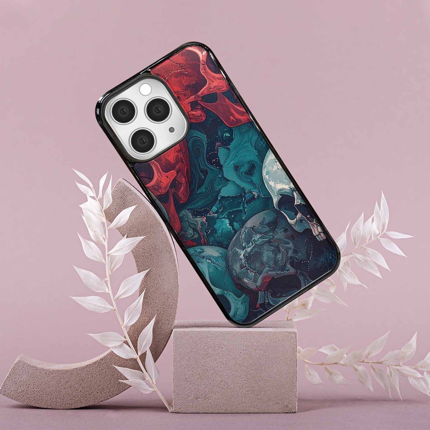 iPhone 15 Pro Max Case — Marble Skull Custom, Original Design Phone Case