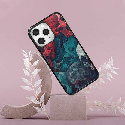 iPhone 15 Pro Max Case — Marble Skull Custom, Original Design Phone Case