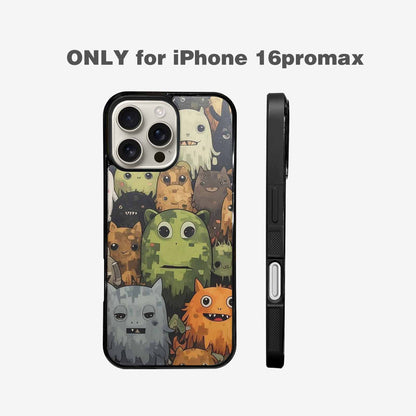 iPhone 16 Pro Max Case — Monsters Camomonsters Pattern 6oy Personalized Phone, Custom Printed Phone Case