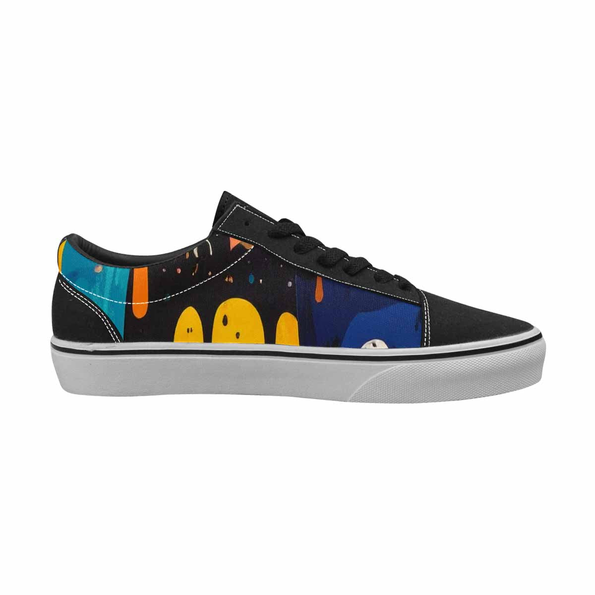WOMEN'S Melting Aliens Lace-Up Canvas Melting Art Custom Sneakers