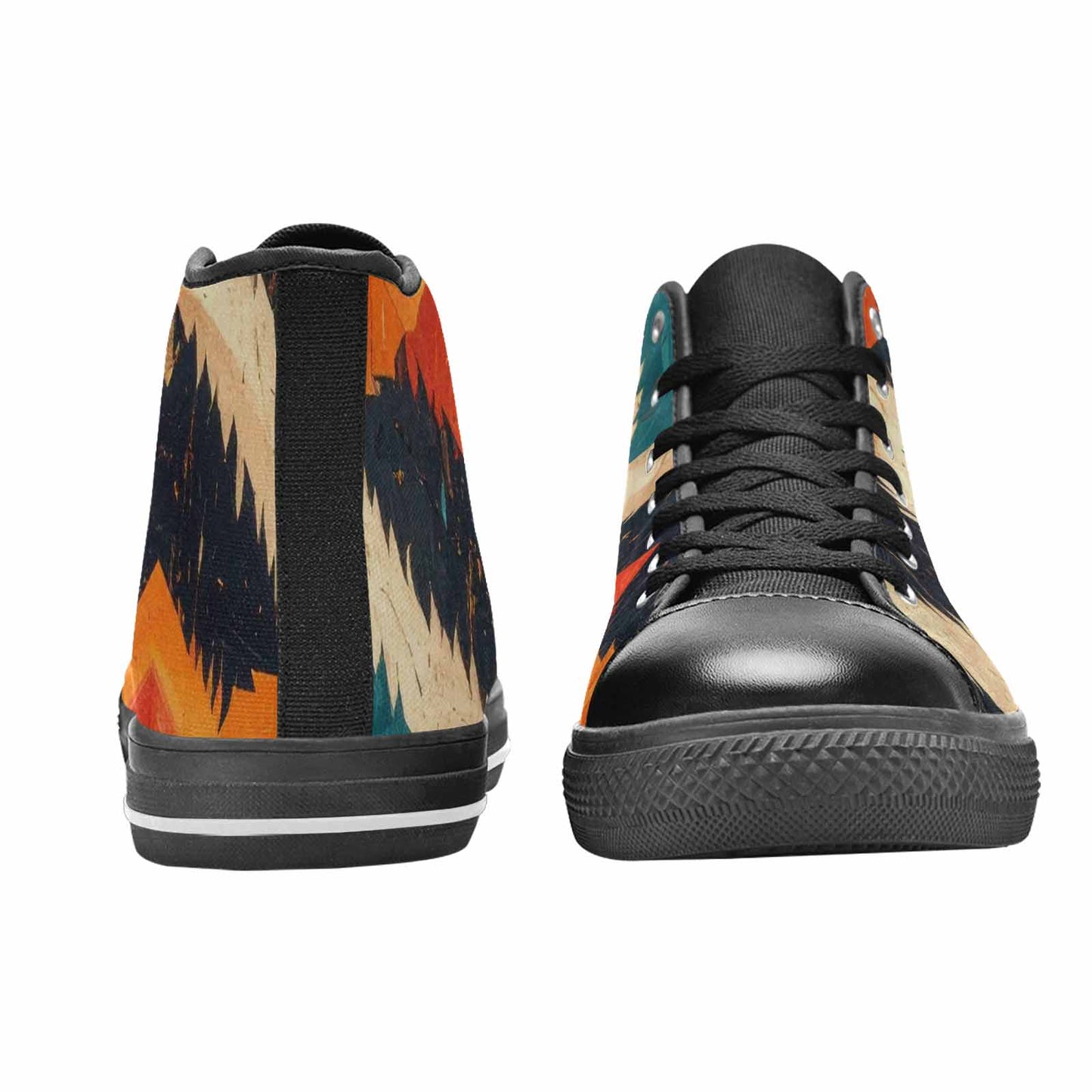 WOMEN'S Southwestern Geometric Diamond High Top Canvas Aesthetic Shoes