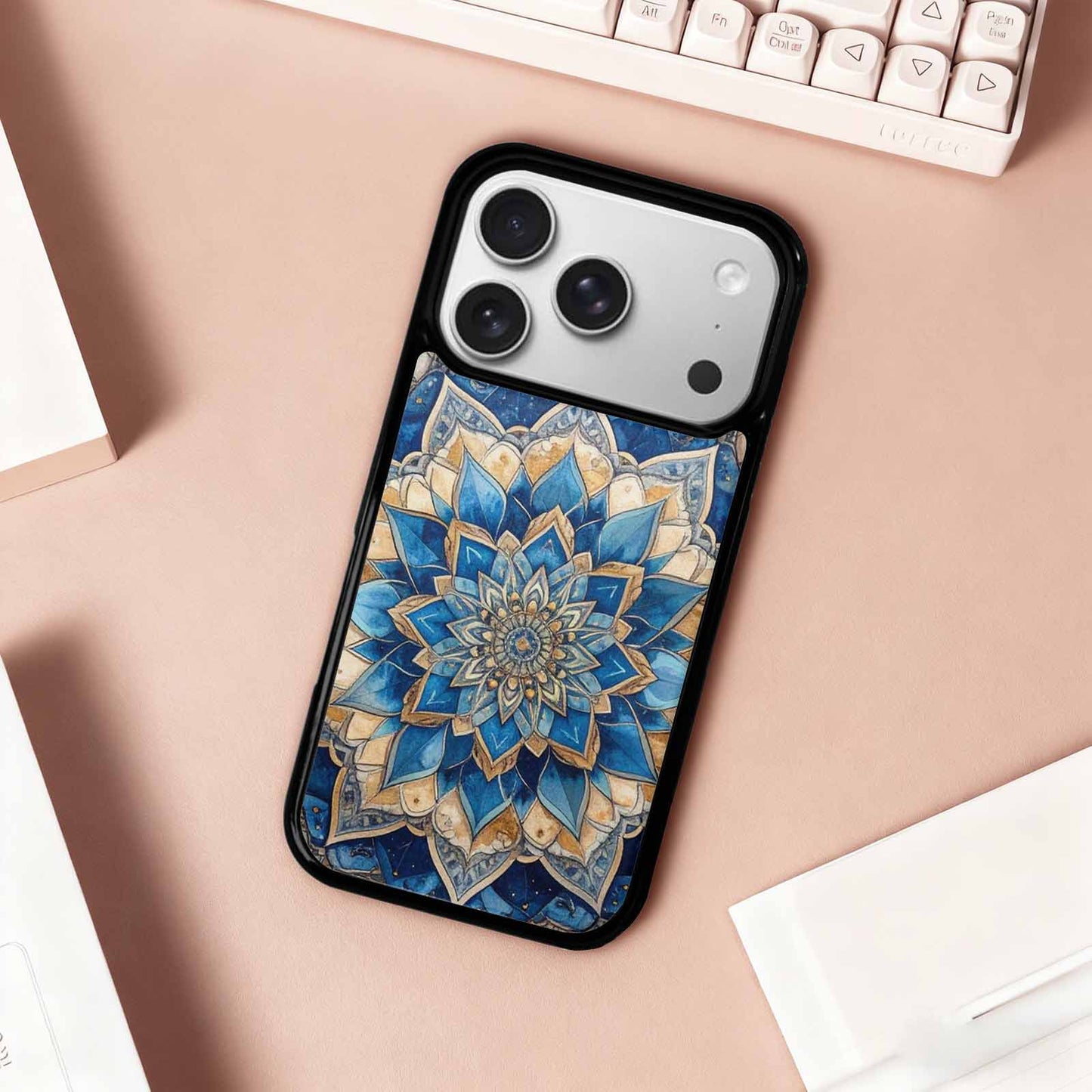 iPhone 17 Pro Case — Small Mandala Pattern Randomly Varying Floral, Custom Designed Case Cover