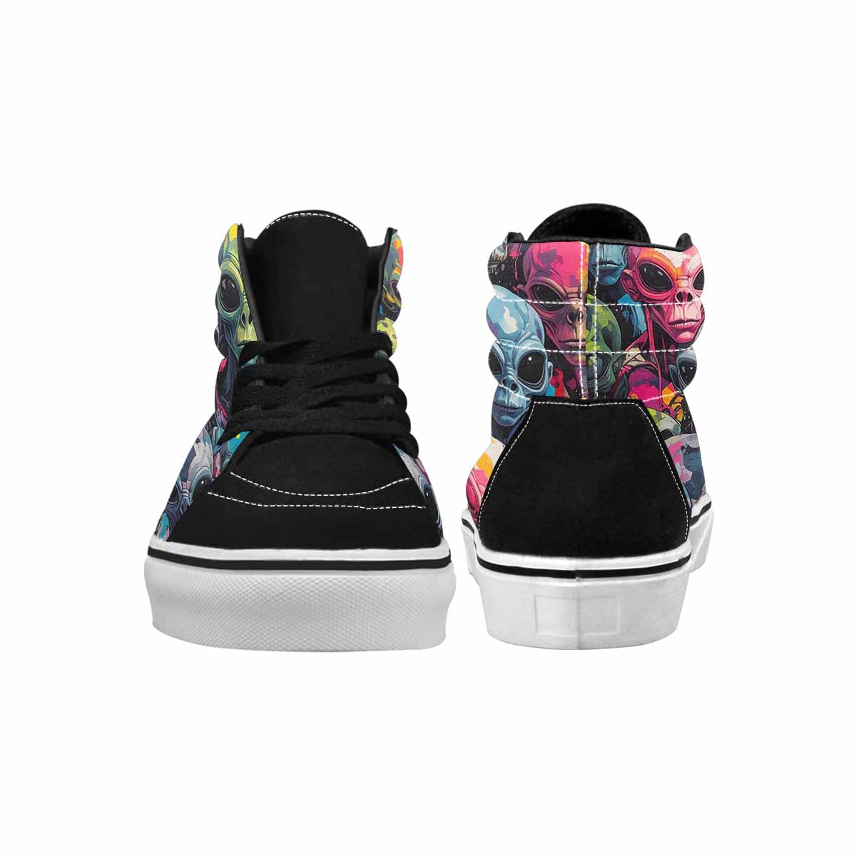MEN'S Aliens × Camo Aliens High Top Canvas Y2K Custom Shoes