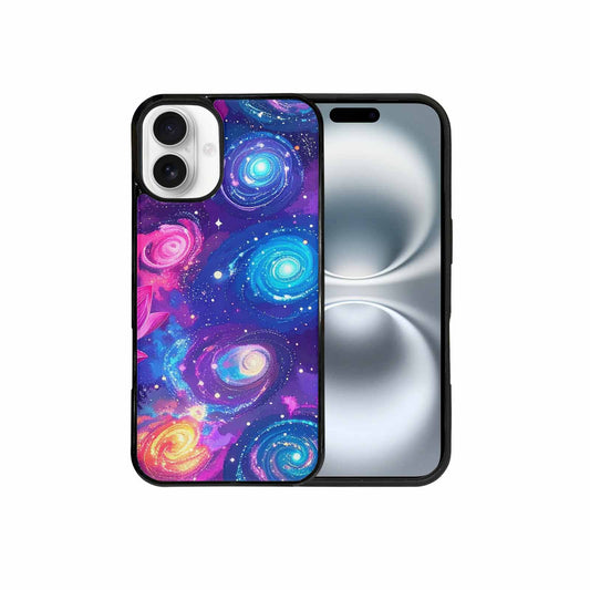 iPhone 16 Plus Case — Lotus Galaxy Art Seamless Pattern Vibrant, Custom Art Phone Cover