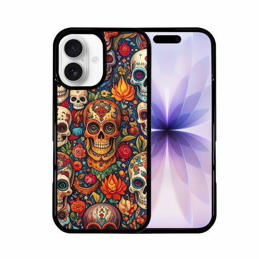 iPhone 17 Case — Small Skull Pattern, Randomly Gothic Skulls, Custom Phone Case