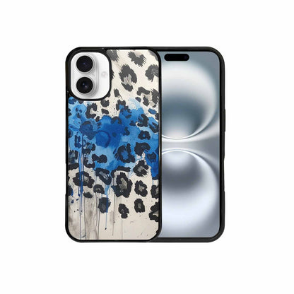 iPhone 16 Plus Case — Animal Print Black Blue Ink Animal, Personalized Phone Case